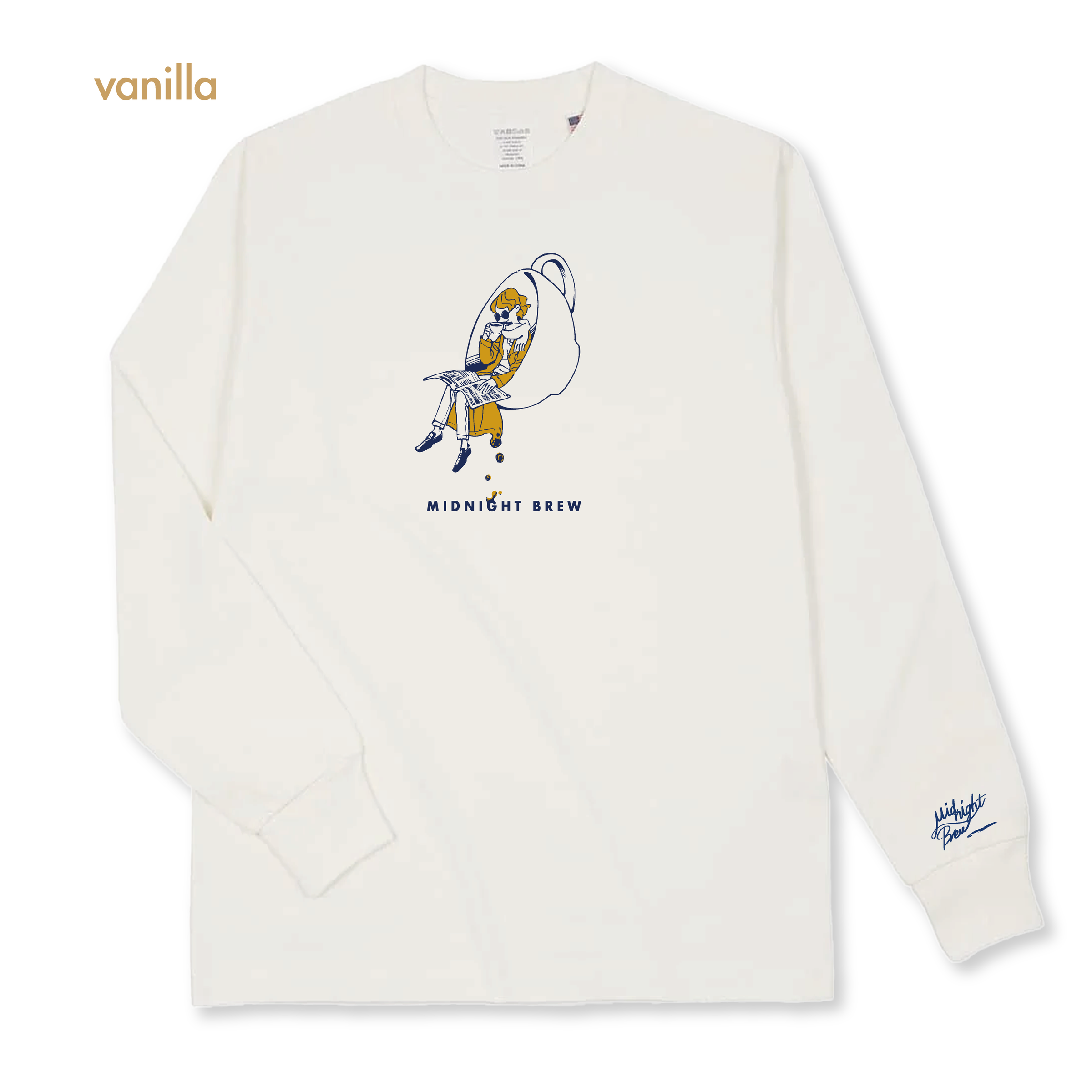 MIDNIGHT BREW Long sleeve t-shirts / Type A | トリクロ